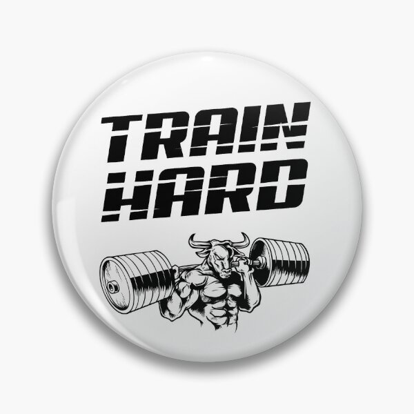 Item preview, Train Hard Bull Squat Powerlifting Bodybuilding designed and sold by digiluminate.