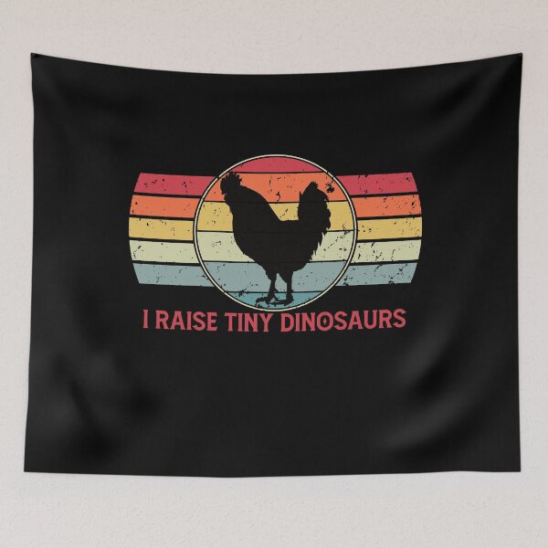 Item preview, I Raise Tiny Dinosaurs Vintage Chicken Lover Funny Farmer Dad Mom Homesteading Gift designed and sold by Akmloza.