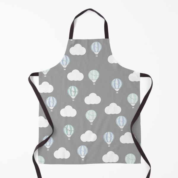 Item preview, Grey Hot Air Balloon and Clouds Design designed and sold by shadowbright.