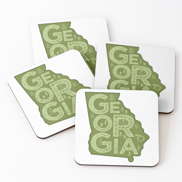 Item preview, Georgia Map Typography Green designed and sold by HelloGentry.