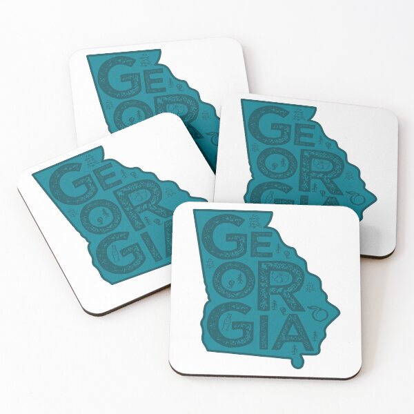 Item preview, Georgia Map Typography Navy designed and sold by HelloGentry.