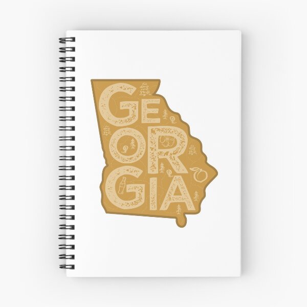 Item preview, Georgia Map Typography Brown designed and sold by HelloGentry.
