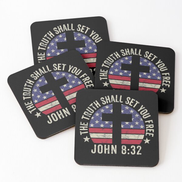 Item preview, Christian Patriotic Gift John 8:32 Truth Shall Set You Free designed and sold by VDKMerch.