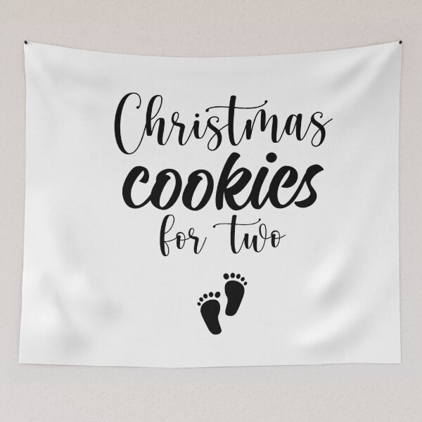 Item preview, Christmas Cookies For Two, Christmas Pregnancy Announcement, Christmas Pregnancy Reveal, Baby Announcement designed and sold by ambaart.
