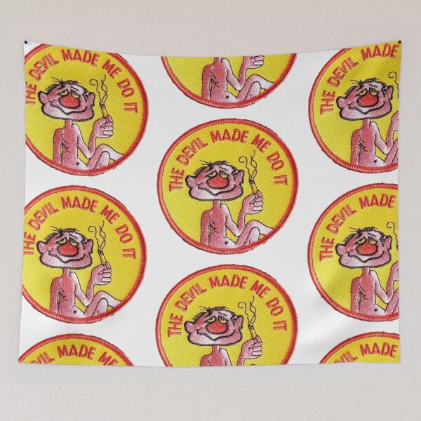 Item preview, The Devil Made Me Do It Sticker designed and sold by designolo.