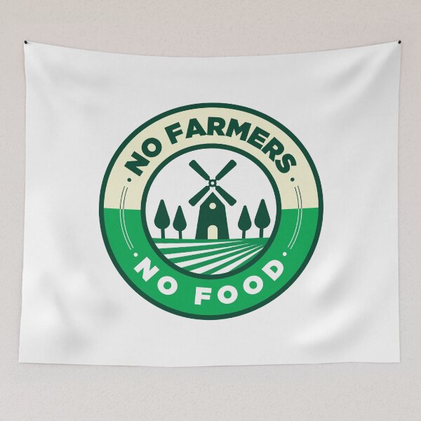 Item preview, No Farmers No Food | Farmers Protest | designed and sold by Minimalwiz.