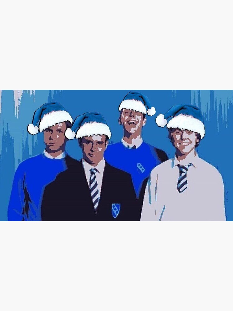 "INBETWEENERS CHRISTMAS XMAS Card Simon, Jay, Neil, Will" Sticker for