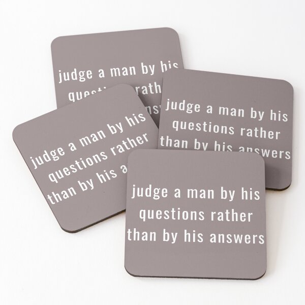 Item preview, judge a man by his questions rather than by his answers TSHIRT designed and sold by Mounir Ameur Ali.
