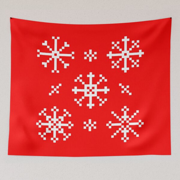 Item preview, Wake me up when winter is over pixelated snowflakes designed and sold by ciaobebo.