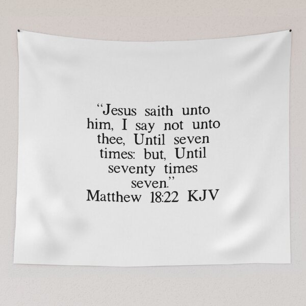 Item preview, Matthew 18:22 KJV designed and sold by IBMClothing.