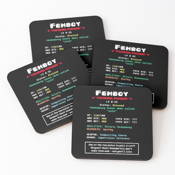 Item preview, Femboy RPG Stats // For A Cute, Nerdy, Geeky Tomgirl Gamer designed and sold by PikachuRox.
