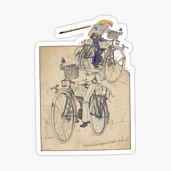 The free cyclist Sticker