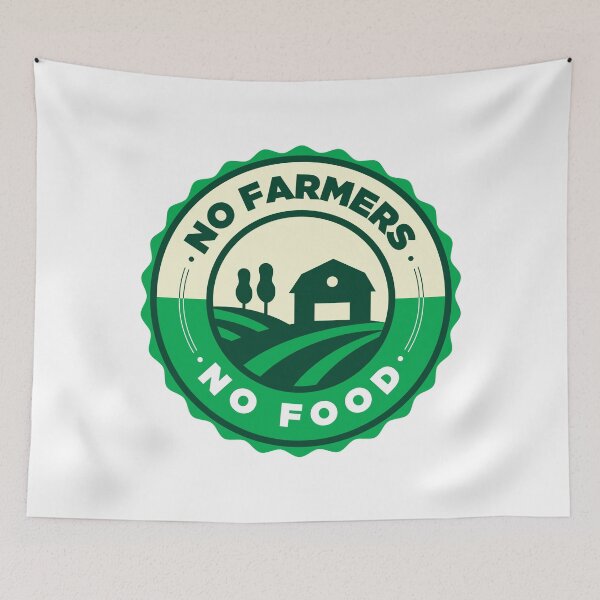 Item preview, No Farmers No Food | Farmers Protest | designed and sold by Minimalwiz.