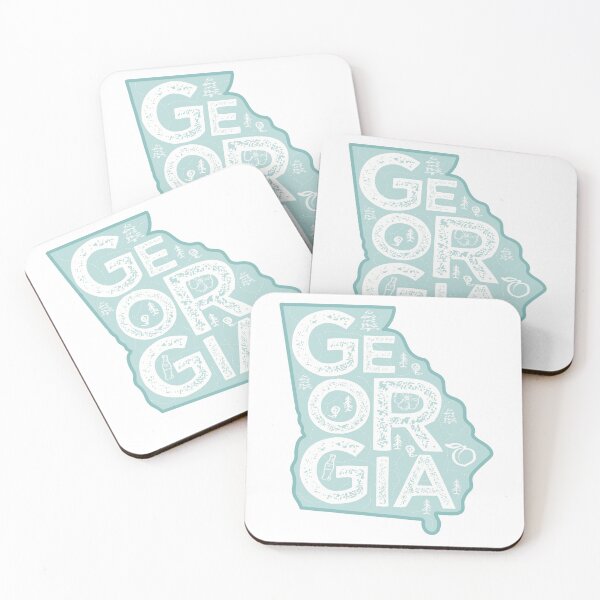 Item preview, Georgia Map Typography Blue designed and sold by HelloGentry.