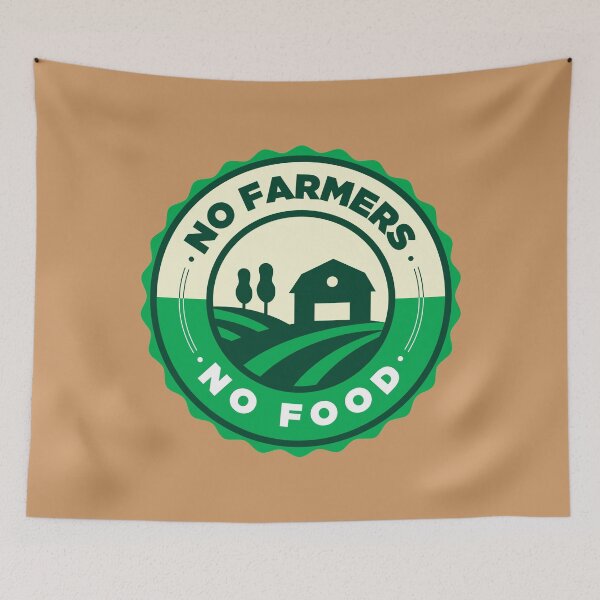 Item preview, No Farmers No Food | Farmers Protest | designed and sold by Minimalwiz.
