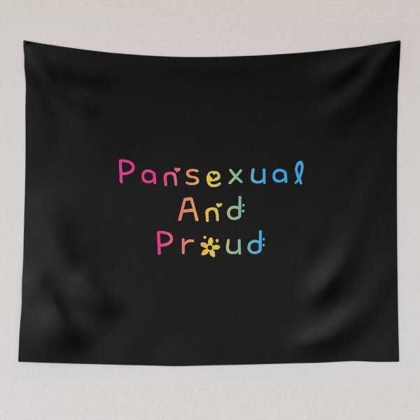 Item preview, Pansexual and Proud Pansexuality Flag Hippie Text 3 designed and sold by everything4eva.