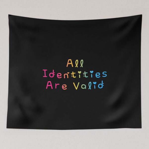 Item preview, All identities are Valid Pansexual Flag Hippie Text 3 designed and sold by everything4eva.