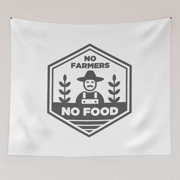 Item preview, No Farmers No Food | Farmers Protest | designed and sold by Minimalwiz.