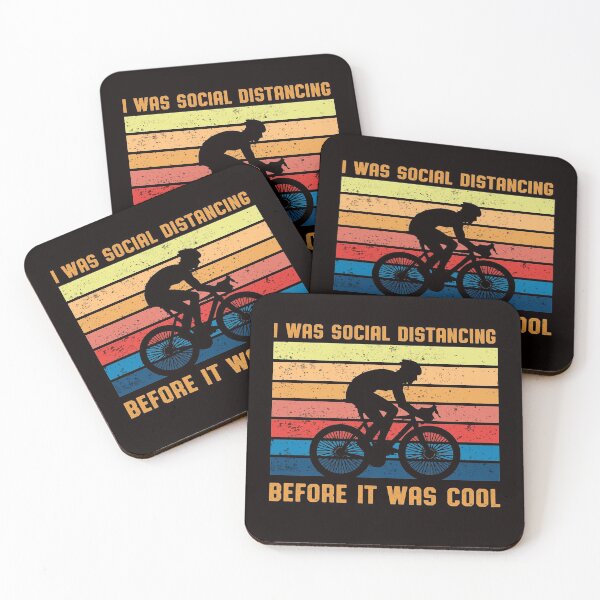 Item preview, Funny cycling I was social distancing before it was cool retro cycling bike enthusiast gift designed and sold by Majesticoo.