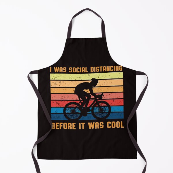 Item preview, Funny cycling I was social distancing before it was cool retro cycling bike enthusiast gift designed and sold by Majesticoo.