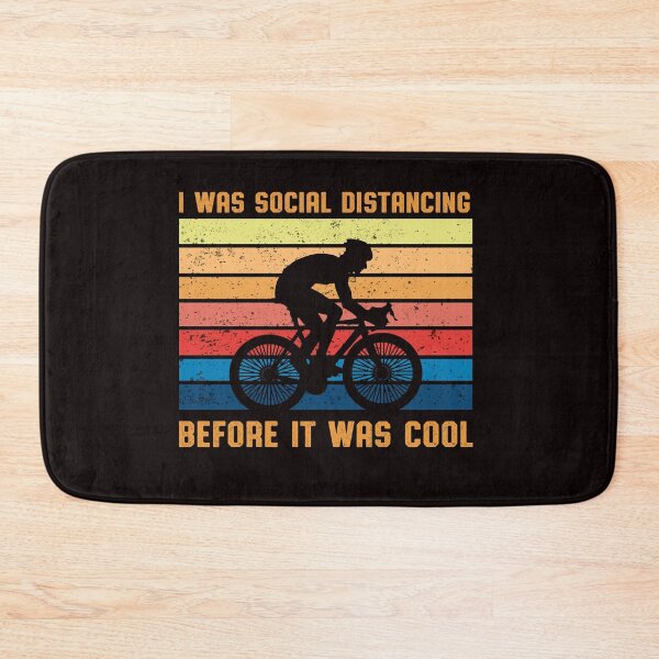 Item preview, Funny cycling I was social distancing before it was cool retro cycling bike enthusiast gift designed and sold by Majesticoo.