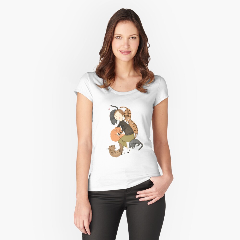 Cat Love Fitted Scoop T-Shirt