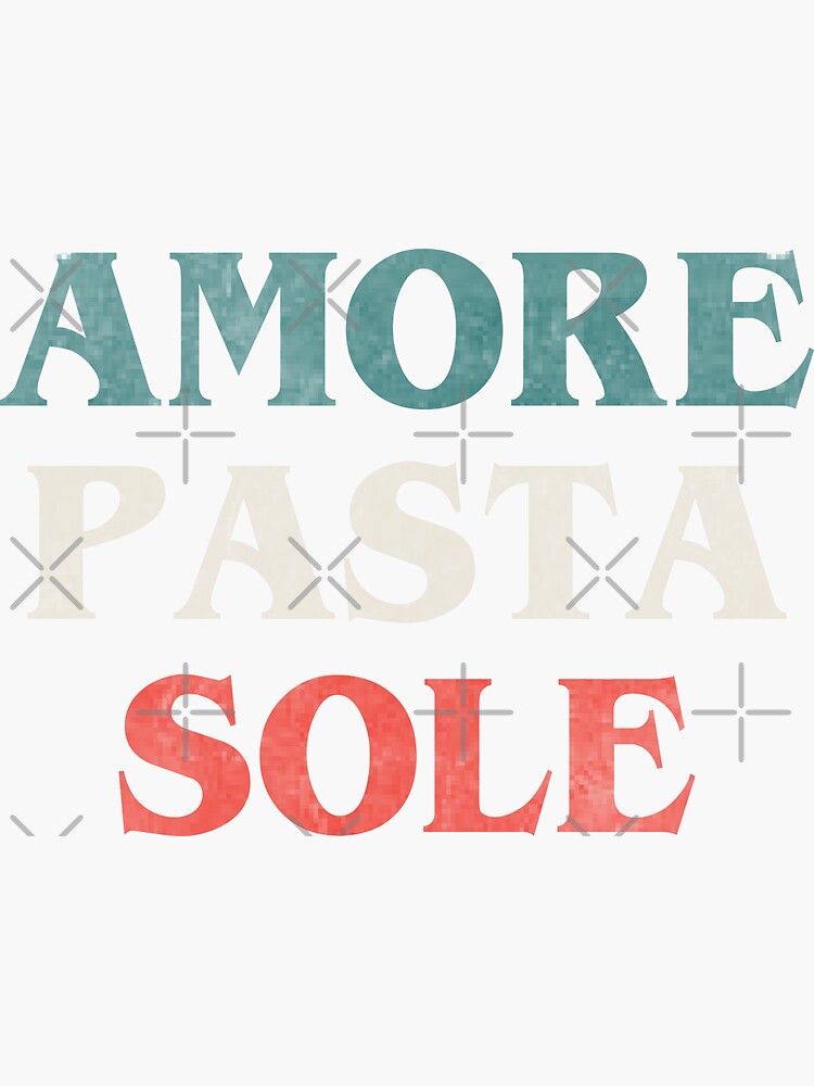 "Italy TShirt Amore Pasta Sole Italian Pride Gits" Sticker for Sale by