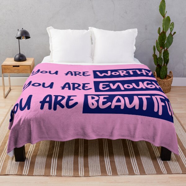 Item preview, You Are Beautiful You are Worthy You are Enough designed and sold by The Sober Art.