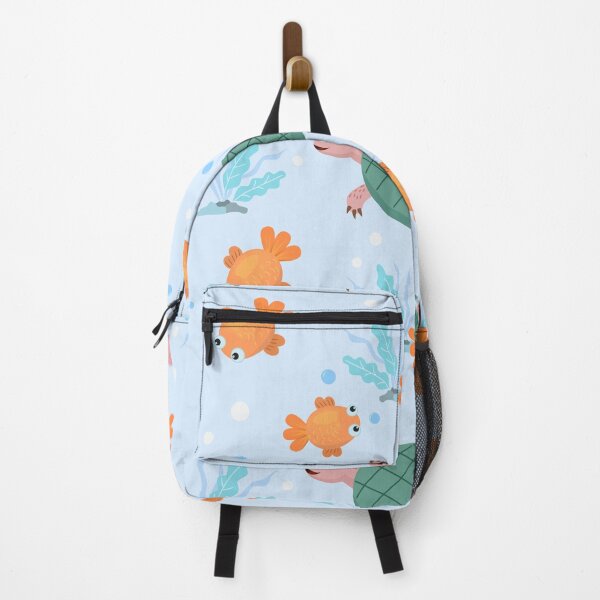 Item preview, Turtle swimming with goldfish pattern designed and sold by Cheerocki.