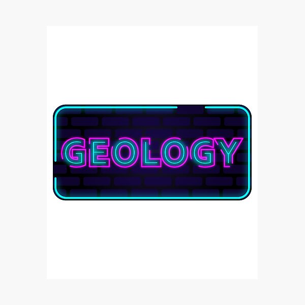 Item preview, Geology Neon Text designed and sold by VikiQuick.
