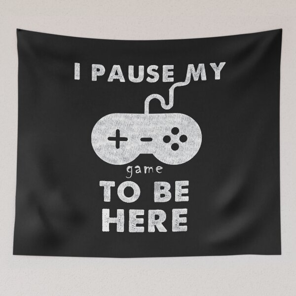 Item preview, I Paused My Game To Be Here Black Mens Funny Slogan Text Black T Shirt designed and sold by sirrab.