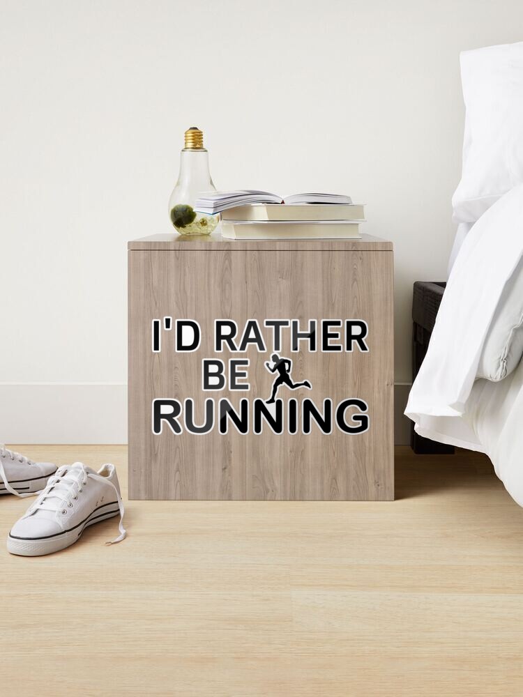 i'd rather be running i would rather be running id rather be be racing exercise  gifts for running men workout for men male Sticker for Sale by 0umStore