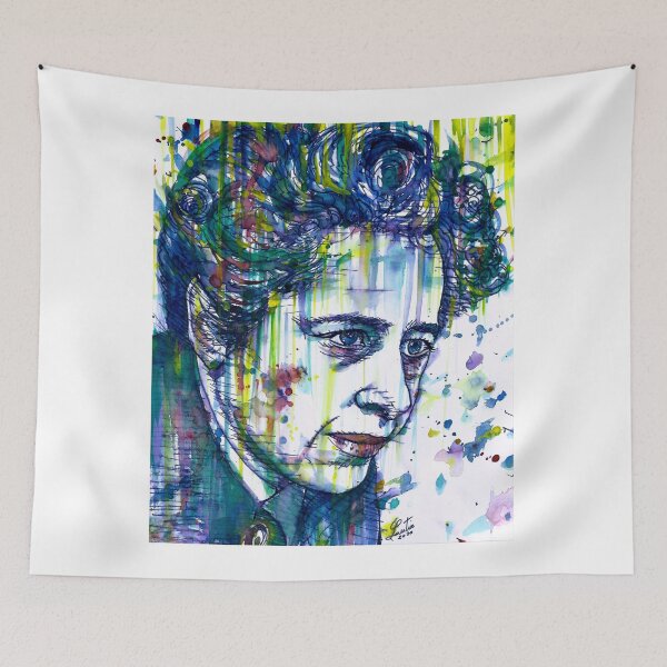 Item preview, HANNAH ARENDT watercolor and ink portrait designed and sold by lautir.