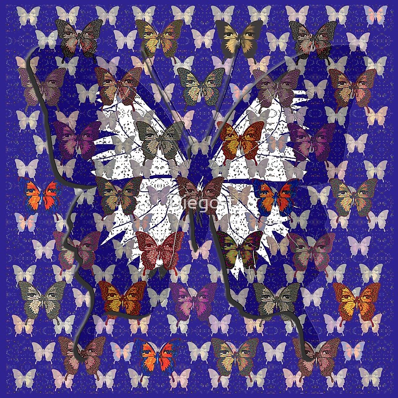 "Butterflies Variation 07B" by Diegot Redbubble