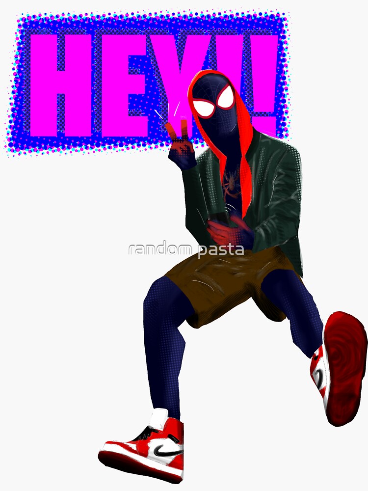 Miles Morales Hey Sticker For Sale By Varunpawararts Redbubble 