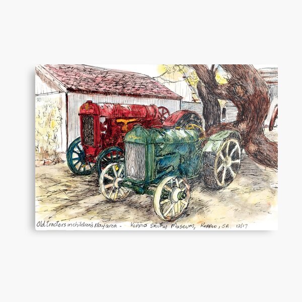 Australian Scene - Vintage Tractors Metal Print