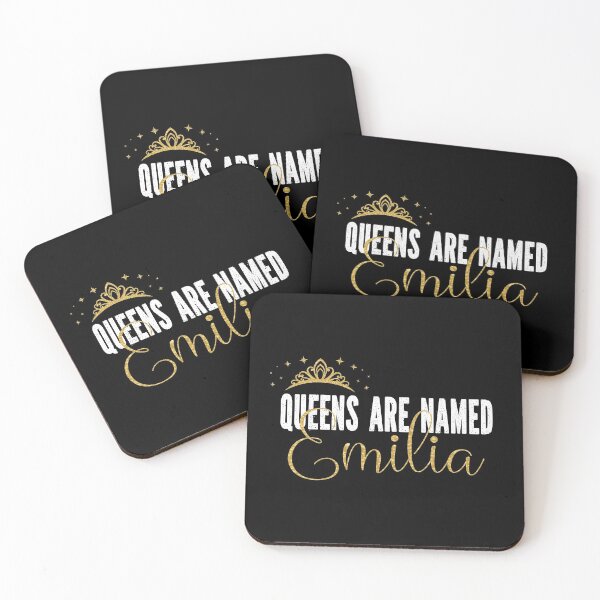 Item preview, Queens Are Named Emilia Personalized First Name Girl graphic designed and sold by Grabitees.