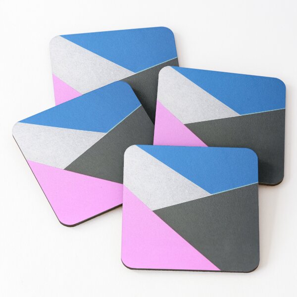 Item preview, Pink blue and Black geometric Pattern  designed and sold by DemonicGloom.