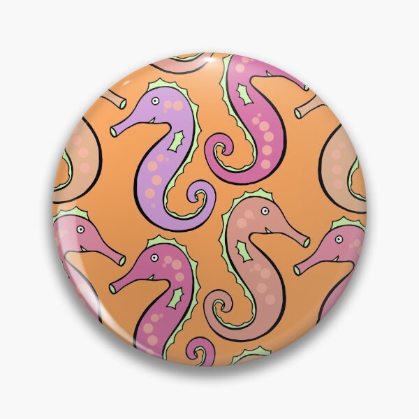 Item preview, Colorful and Cute Seahorse Pattern (orange) designed and sold by Davey's Designs.