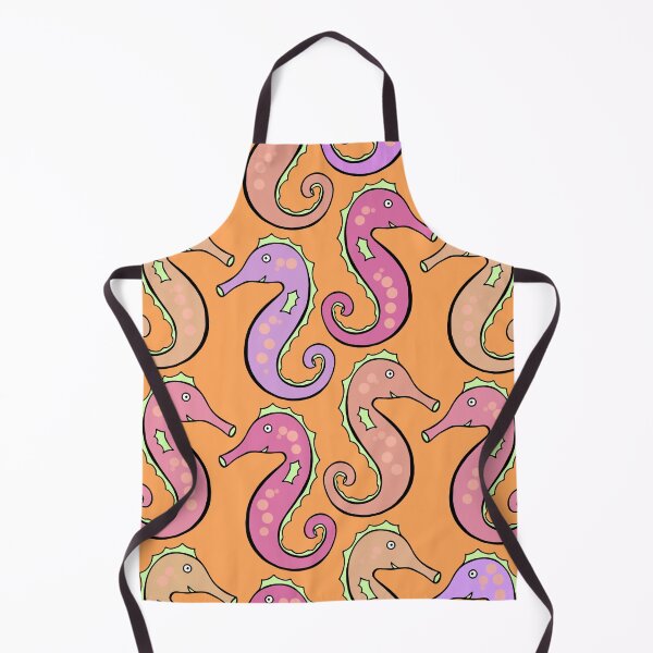 Item preview, Colorful and Cute Seahorse Pattern (orange) designed and sold by Davey's Designs.