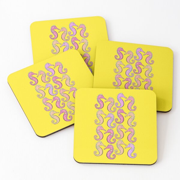 Item preview, Colorful and Cute Seahorse Pattern (yellow) designed and sold by Davey's Designs.