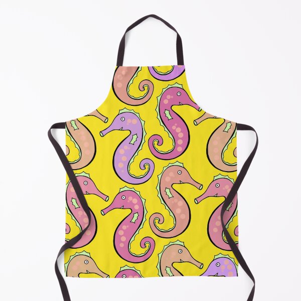 Item preview, Colorful and Cute Seahorse Pattern (yellow) designed and sold by Davey's Designs.