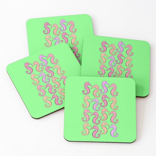 Item preview, Colorful and Cute Seahorse Pattern (green) designed and sold by Davey's Designs.