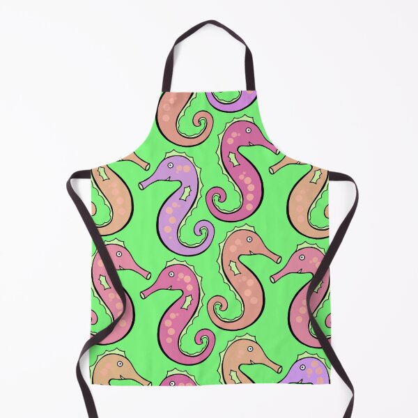 Item preview, Colorful and Cute Seahorse Pattern (green) designed and sold by Davey's Designs.