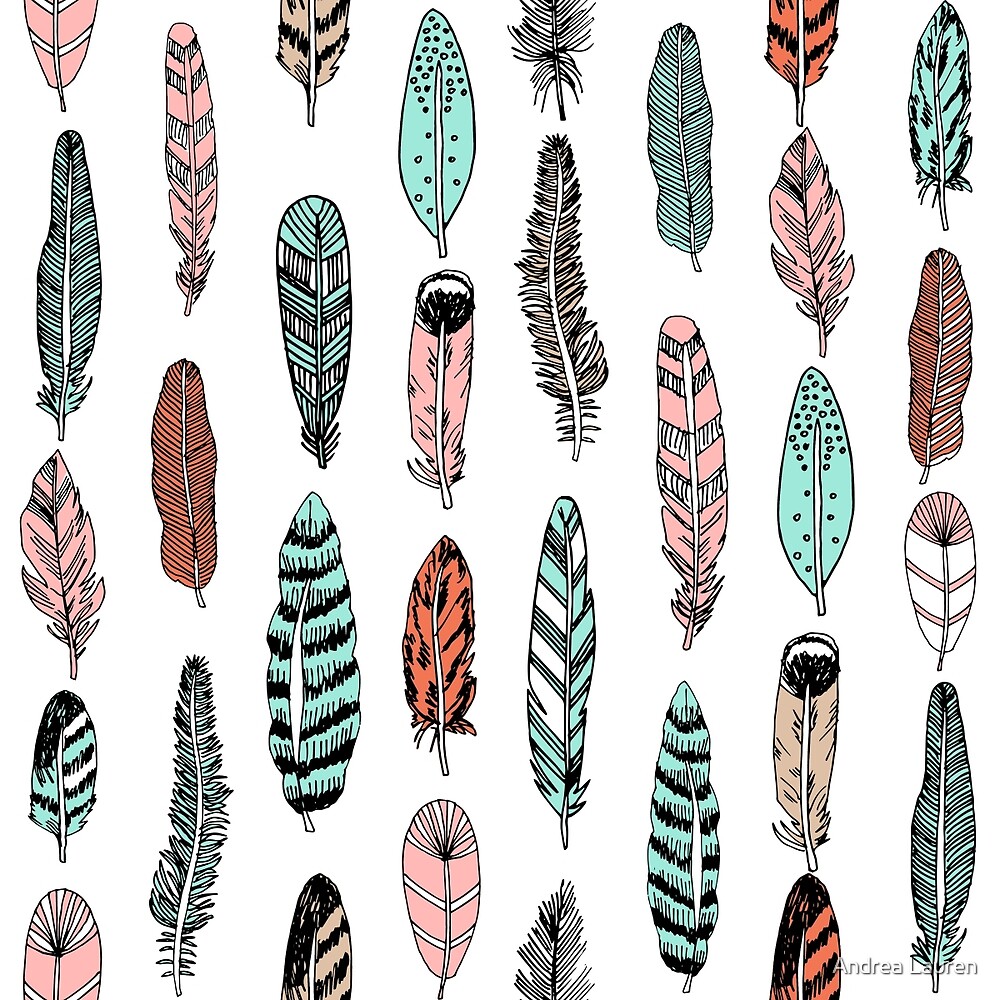 Feathers Minimal Hand Drawn Children Nursery Baby Kids Gender Neutral Andrea Lauren Print Patter Feather And Arrow Arrow Feather By Andrea Lauren Redbubble