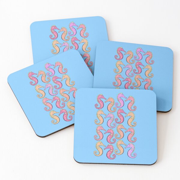 Item preview, Colorful and Cute Seahorse Pattern (blue) designed and sold by Davey's Designs.