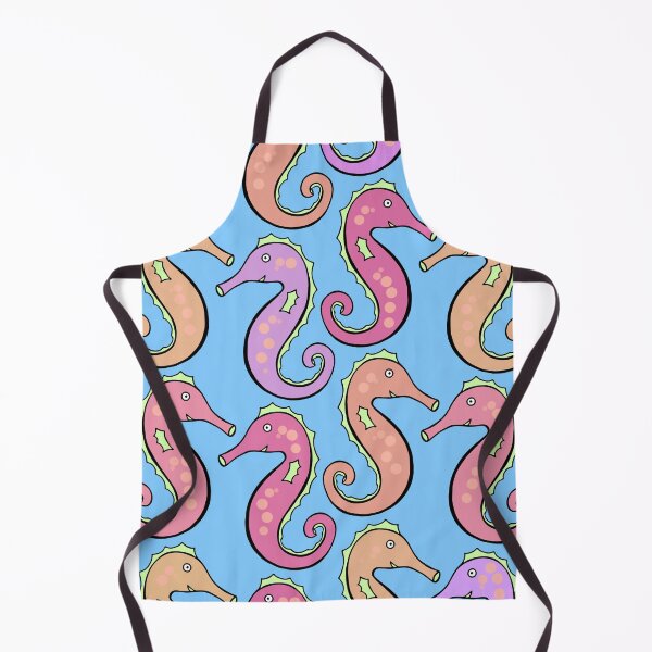 Item preview, Colorful and Cute Seahorse Pattern (blue) designed and sold by Davey's Designs.