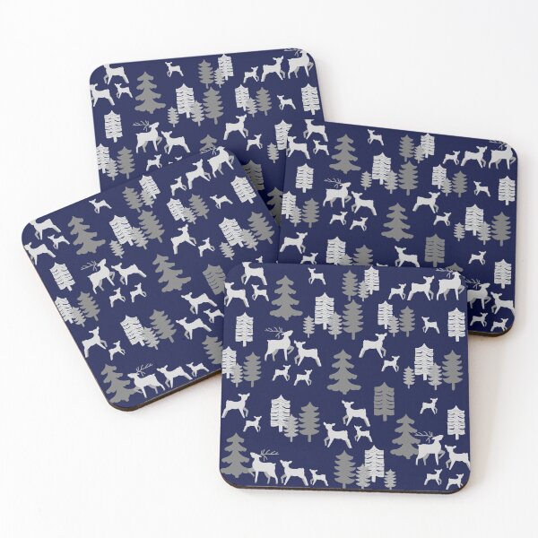 Item preview, Winter Fairytale - Snow Reindeers night time designed and sold by Print N Stuff by Cristina Stancu.