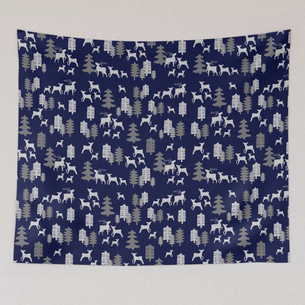 Item preview, Winter Fairytale - Snow Reindeers night time designed and sold by Print N Stuff by Cristina Stancu.