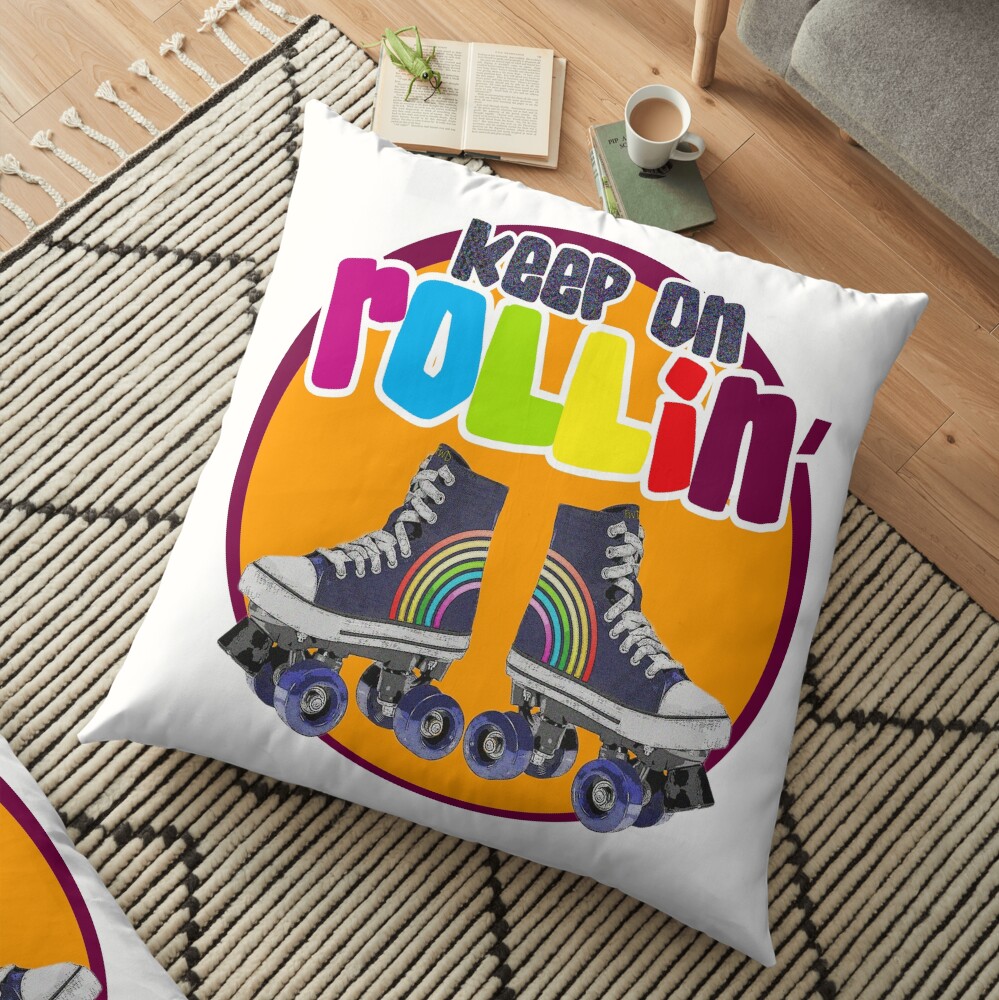 Keep on Rollin' Floor Pillow